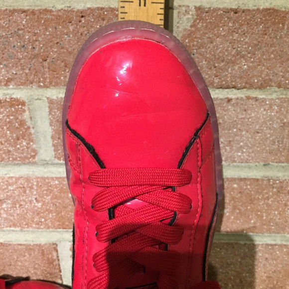 Puma Kids Patent Leather Lace Up Sneakers Sz 6.5Y - Picture 3 of 8